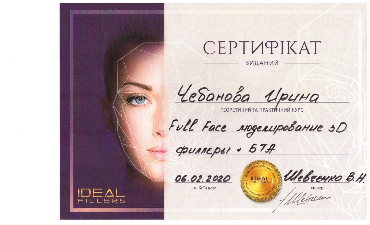 Ideal Fillers: Full Face моделирование 3D, филлеры + БТА